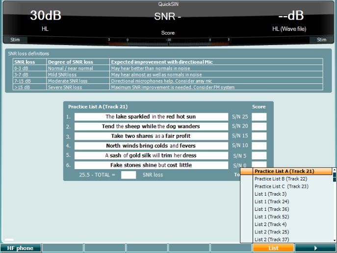 AC40 Quick Speech In Noise QuickSIN Interacoustics